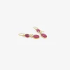 18k & rose-cut ruby double drop earrings with diamonds