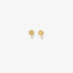 18k & round chrysoprase studs, 1ct