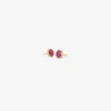 18k & round mozambique ruby studs, 1.5ct