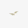 18k & round rose-cut diamond earrings with ball drops