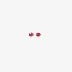 18k & ruby pebble studs, 1.12ct