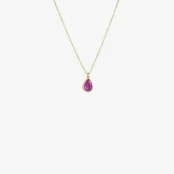18k & ruby teardrop pendant, 1.77ct