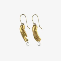 18k & sapphire baby hand earrings
