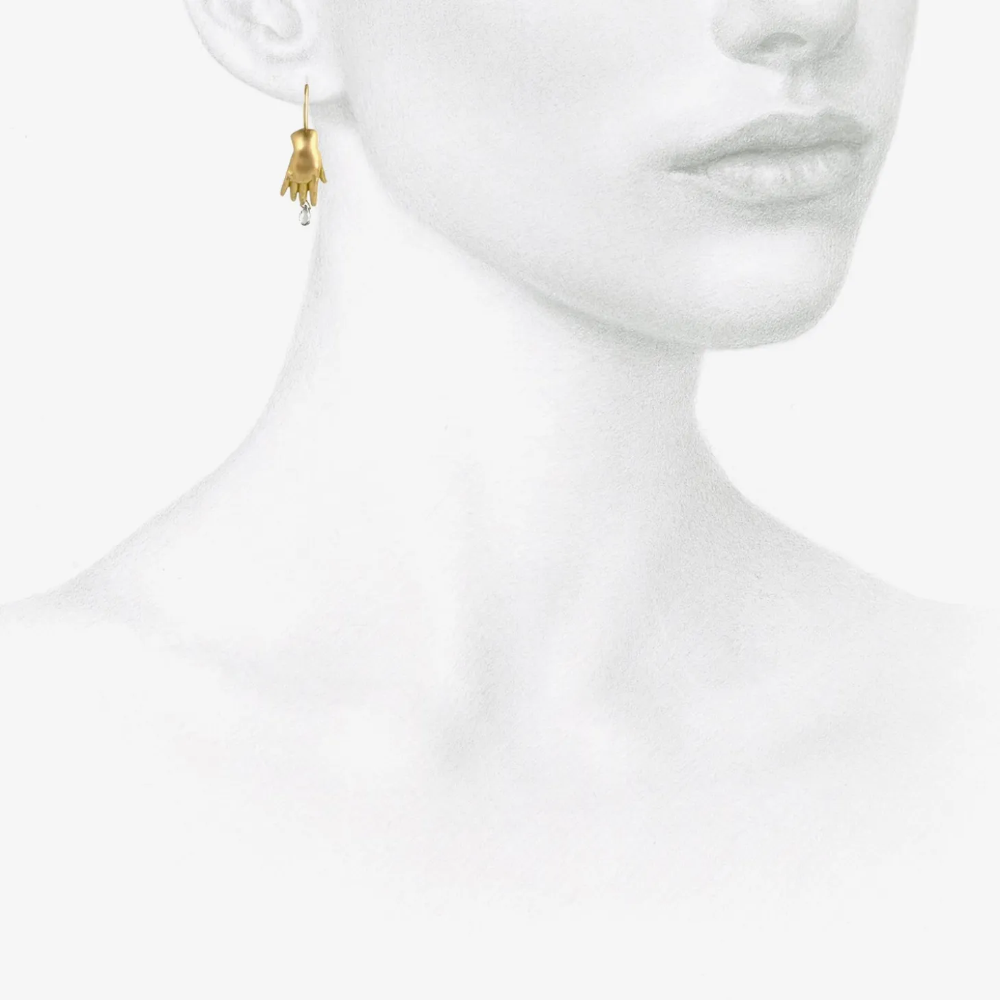 18k & sapphire baby hand earrings
