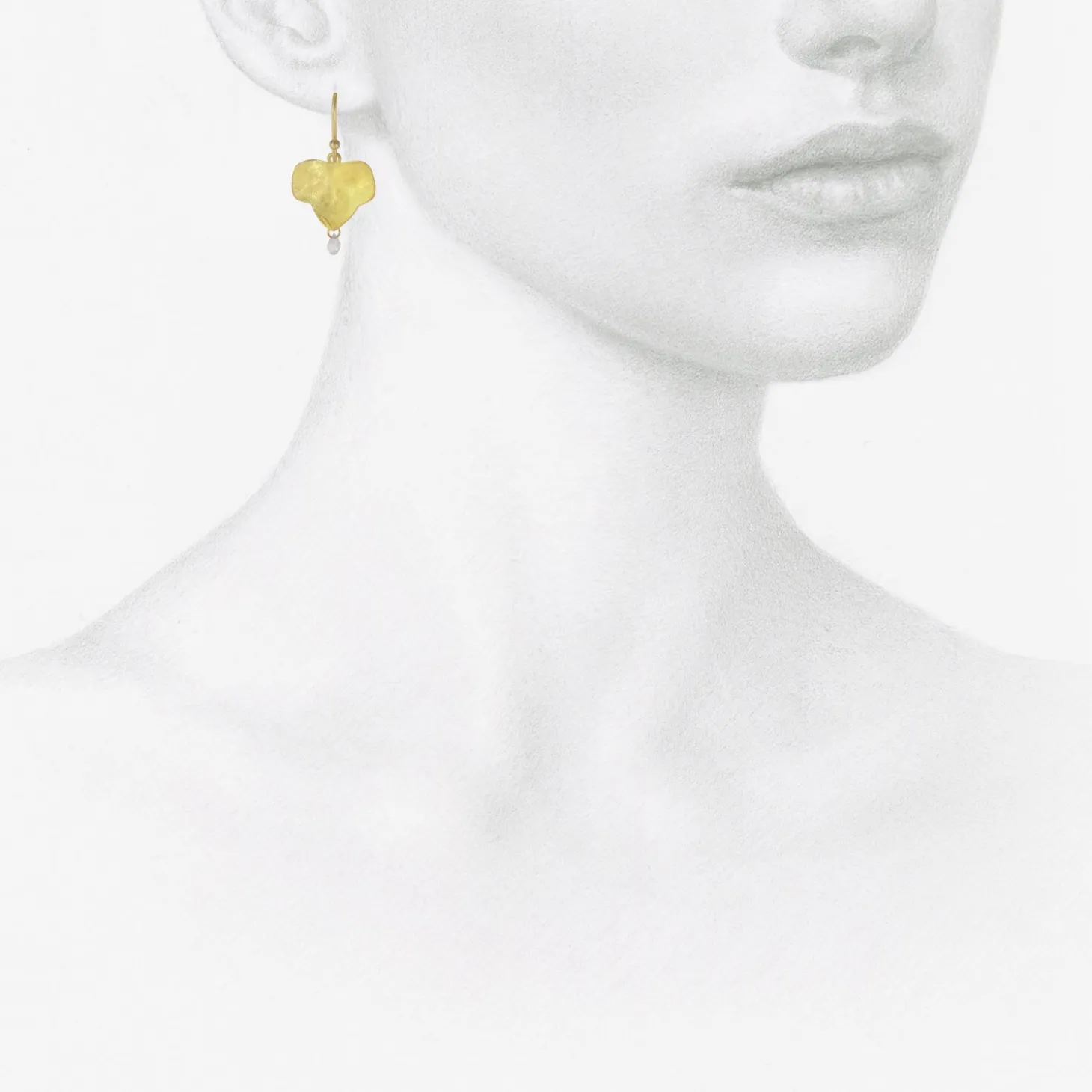 18k & sapphire ivy leaf earrings with sapphires