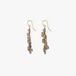 18k & silver polka-dot chandelier earrings with gemstones
