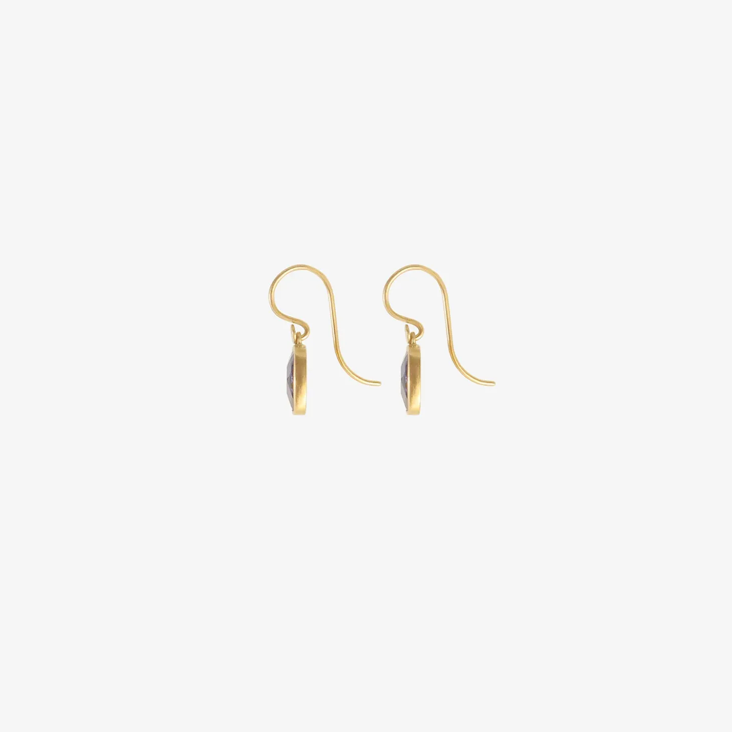 18k & small kyanite cushion drop earrings, 5.63ct