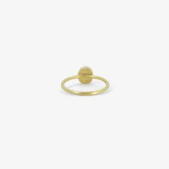 18k & small oval fire opal ring