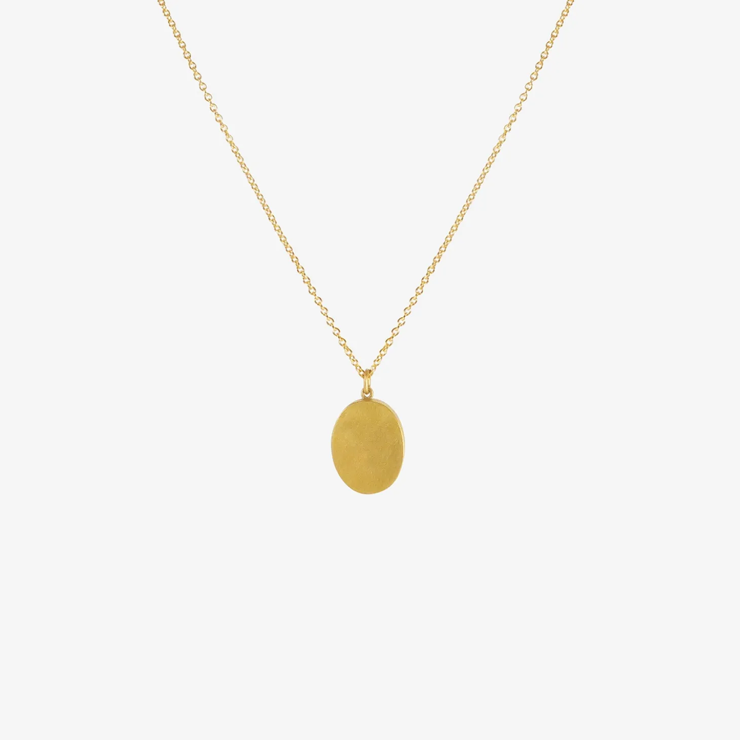 18k & small oval rutilated quartz pendant, 6.15ct