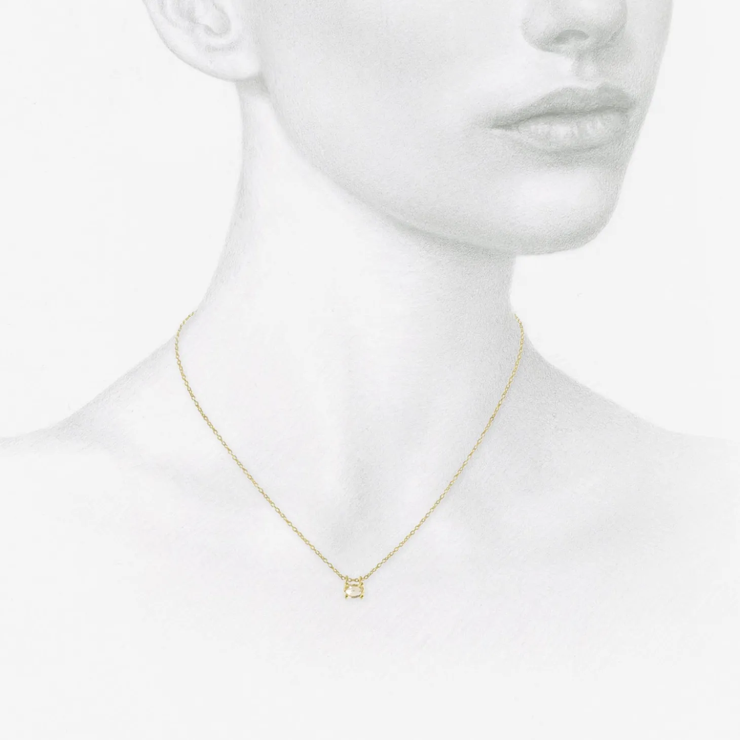 14k & solitaire diamond pendant with fig box, 0.23ct