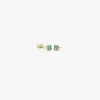 18k & square brazilian emerald studs, .62ct