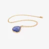 18k & tanzanite pebble pendant, 13.69ct