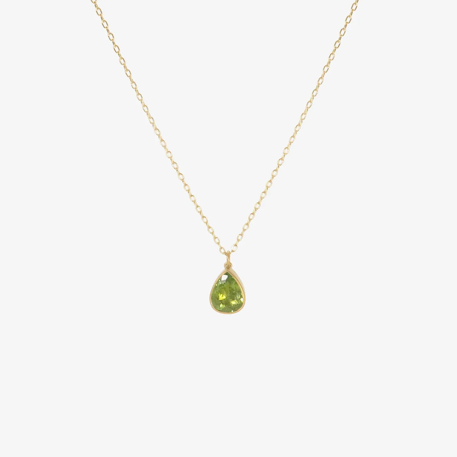 22k & teardrop-shaped acid green paraiba tourmaline pendant, 5.95ct