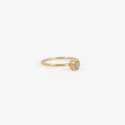 18k & tiny pale mauve star sapphire ring, .6ct