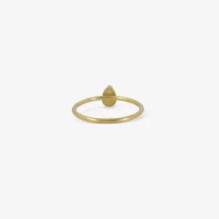 18k & tiny pear-shaped yellow sapphire ring
