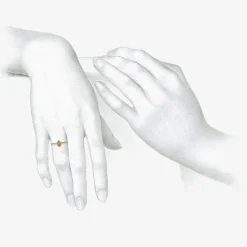 18k & tiny pear-shaped yellow sapphire ring