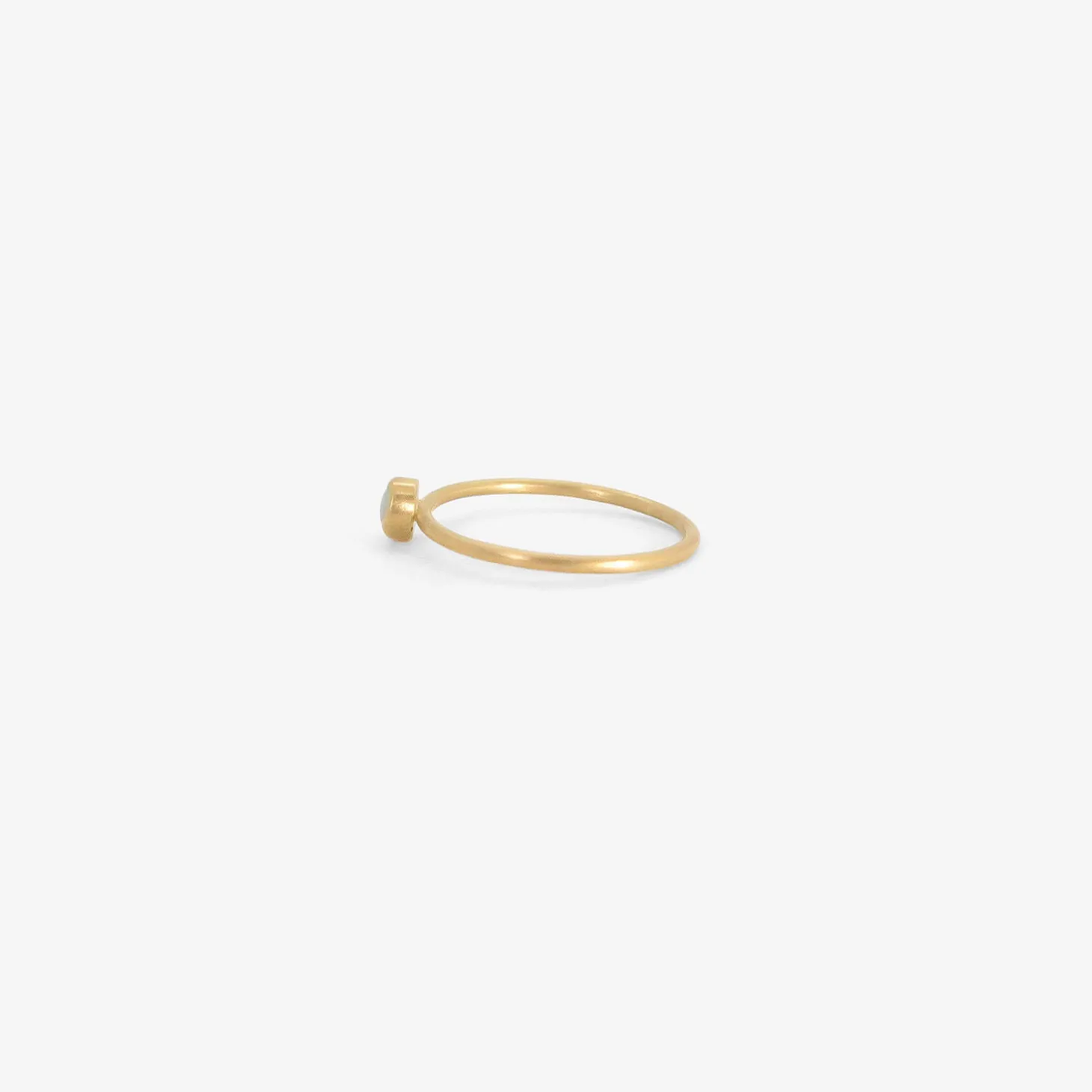 18k & tiny round australian opal ring