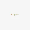 18k & tiny round cabochon colombian emerald studs, .40ct