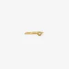18k & tiny round white diamond ring, .15ct