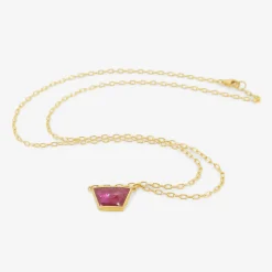 18k & trapezoidal ruby pendant, 2.53ct