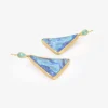 22k & triangular boulder opal earrings with paraiba tourmaline