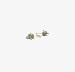 14k & turquoise small raspberry earrings