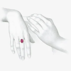 18k & vibrant pink tourmaline ring, 7.23ct
