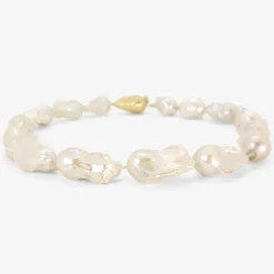 14k & white baroque freshwater pearl bunny necklace