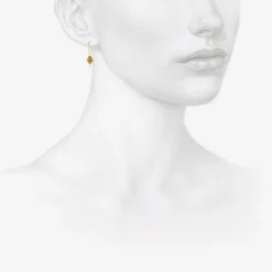 14k & white diamond small raspberry earrings