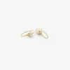 18k & white freshwater pearl eggplant earrings