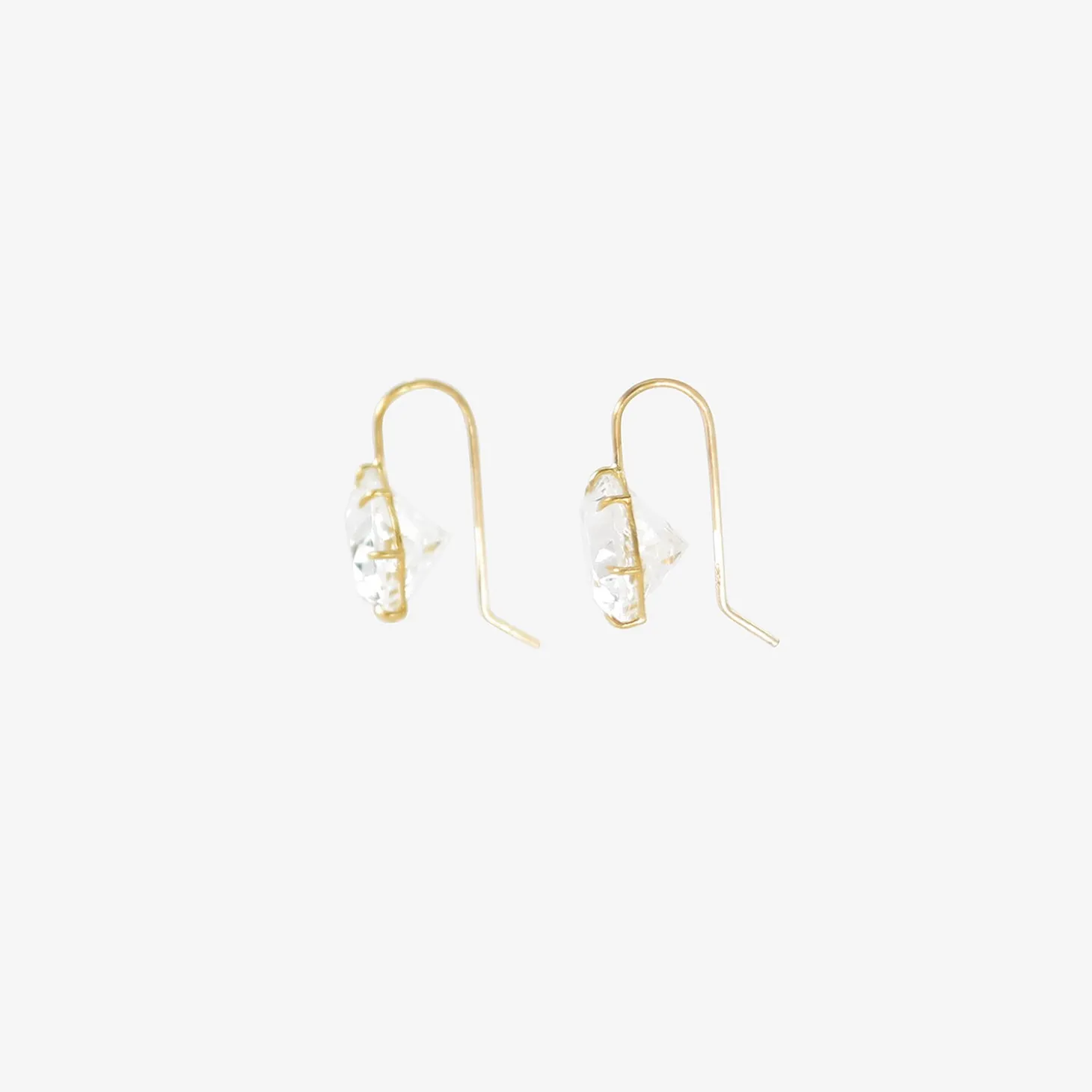 18k & white topaz east/west oval drop earrings