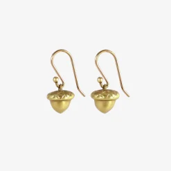18k acorn earrings