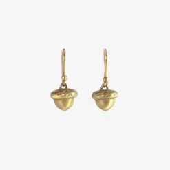 18k acorn earrings
