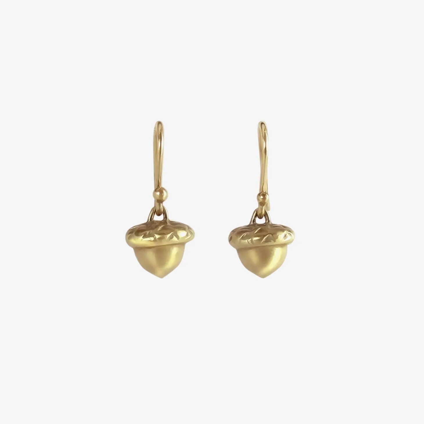 18k acorn earrings