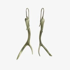 14k antler earrings