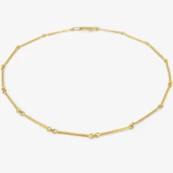 22k bar chain with hammered finish