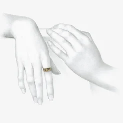 9k bee band with black rhodium plating, size 6 1/2 - final sale