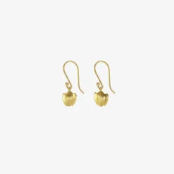 18k buckwheat earrings