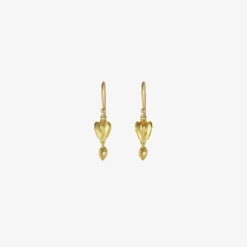 18k buckwheat with seed earrings