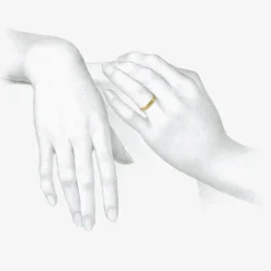18k comfort band with platinum interior