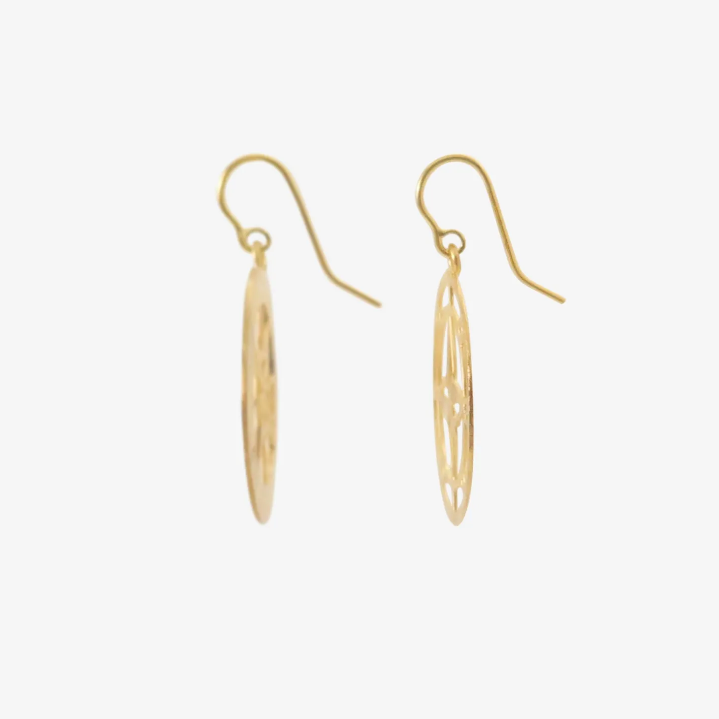 18k compass earrings