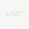 22k double triangle earrings