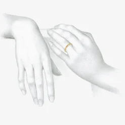 18k engraved band