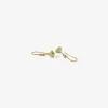 18k eucalyptus seed bell earrings