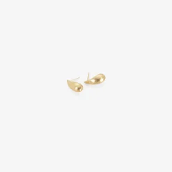 14k extra-large hewn teardrop earrings on posts