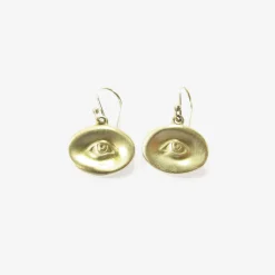 18k eye earrings