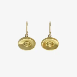 18k eye earrings