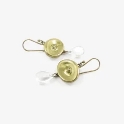 18k eye earrings with crystal drops