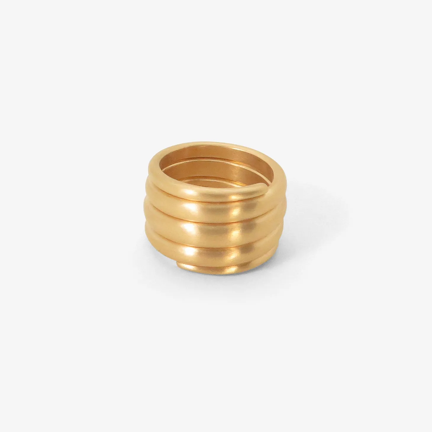 14k five wrap spiral ring