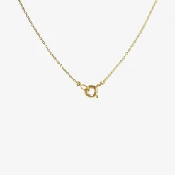 18k golden leaf arc necklace
